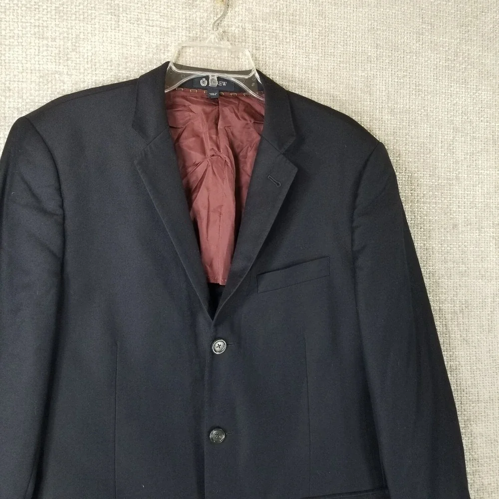 J. Crew Ludlow Jacket Men's 42R Dark‎ Navy Blue Wool Sport Coat Blazer